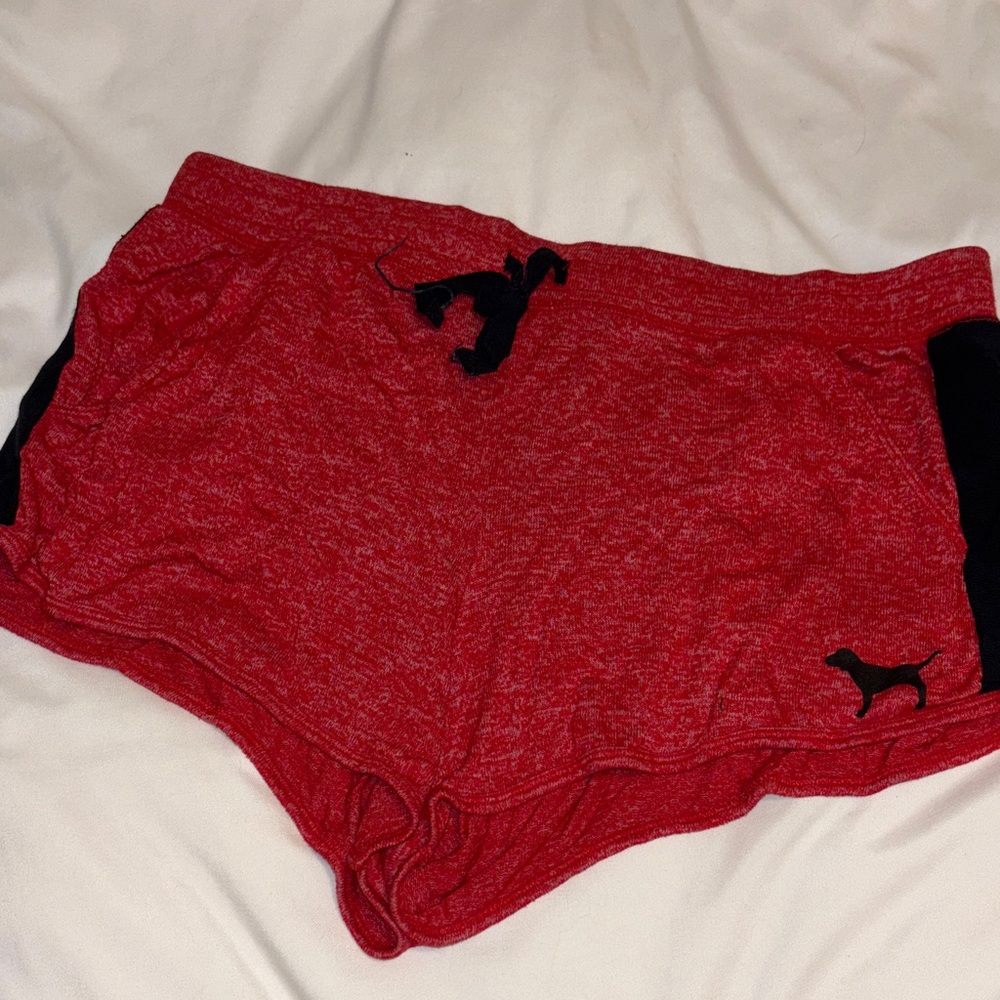 PINK Victoria's Secret Red Pajama Shorts